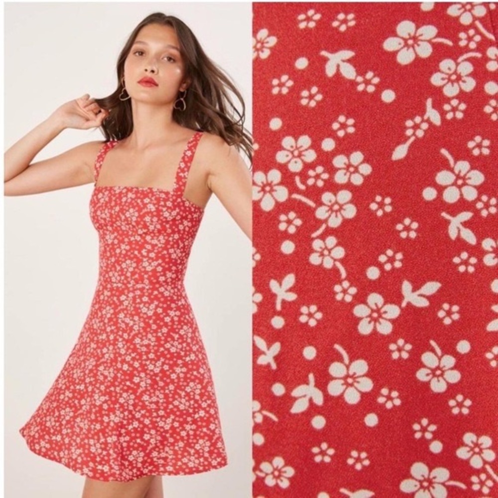 Reformation Abby Floral Mini Dress
